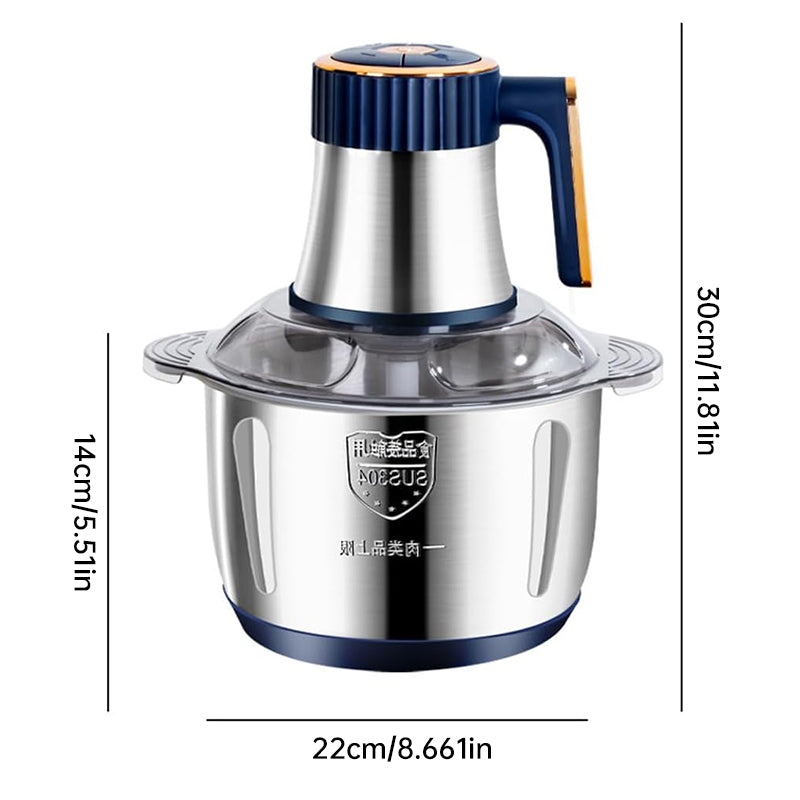 Electric Meat Grinders, 5L Food Processor, Stainless Steel Multifunctional Vegetable Slicer, Kitchen Chopper & Mixer