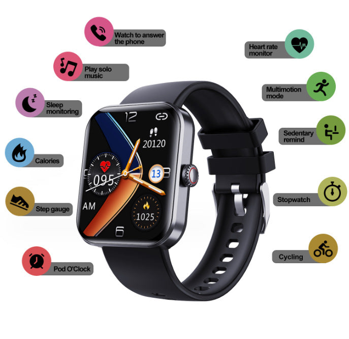 F57L sports wristband heart rate blood pressure monitoring body temperature information push Bluetooth smart watch