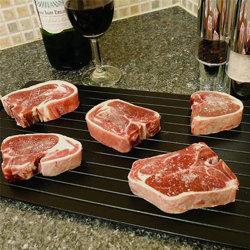 Quick Thawing Plate for Home Use: Aluminum Ice-Melting Rapid Beef, Frozen Food, Meat, and Seafood Thawing Board
