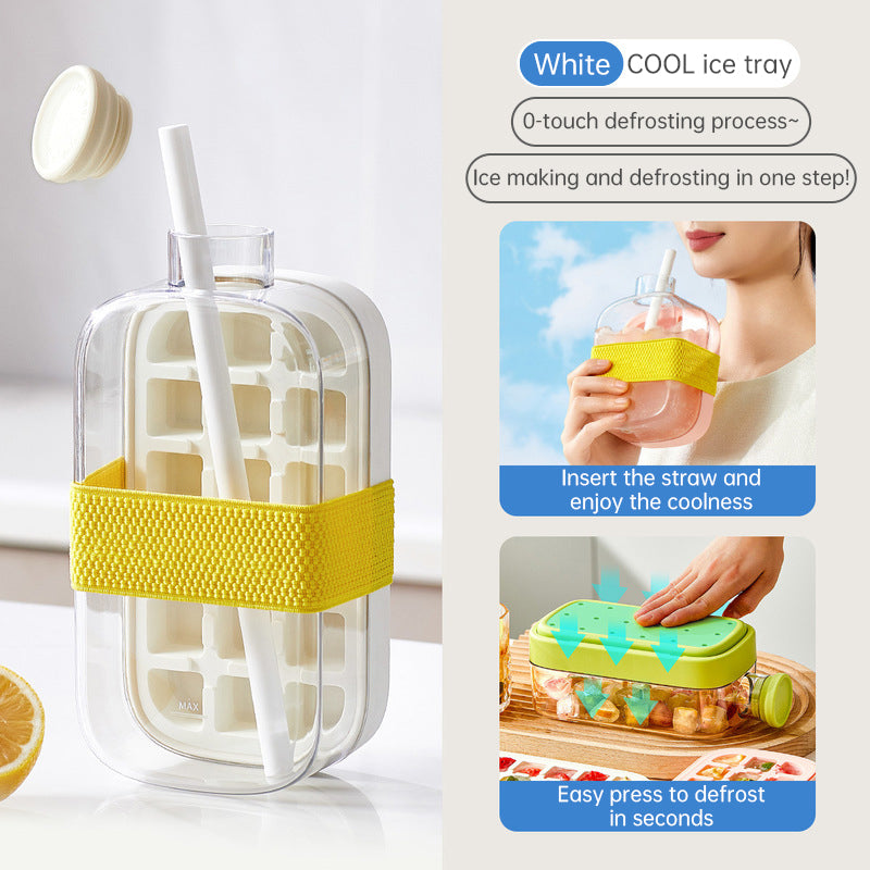 Ice - covered tray; freezer - overflow prevention ice tray