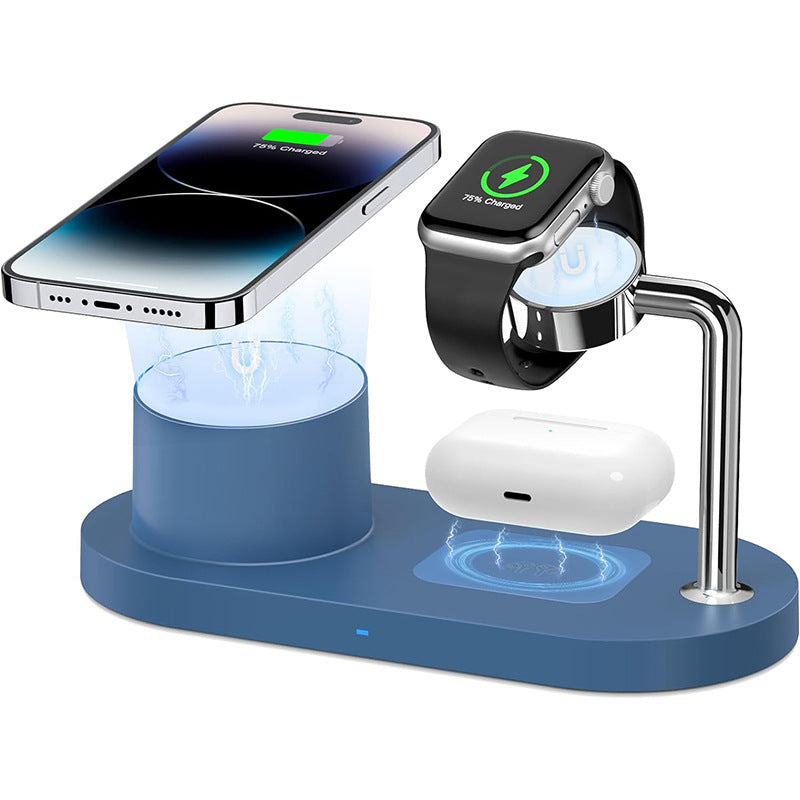 MagSafe magnetic suction three-in-one suitable for Apple mobile phone 15w wireless charging