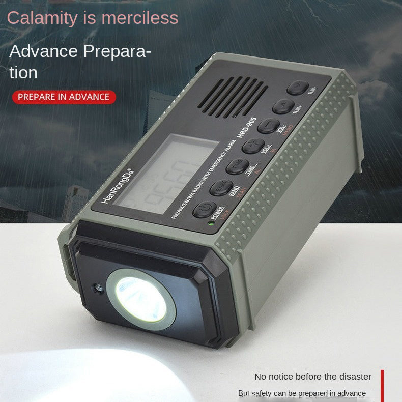 Radio disaster prevention and emergency full band radio solar charging lighting mobile portable radio
