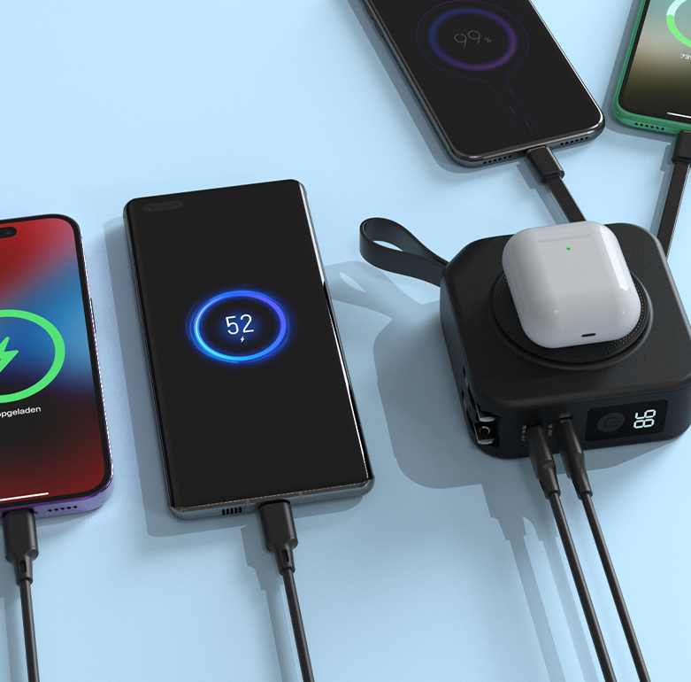 Five in one magnetic wireless power bank 22.5W portable power bank 10000mAh travel charger