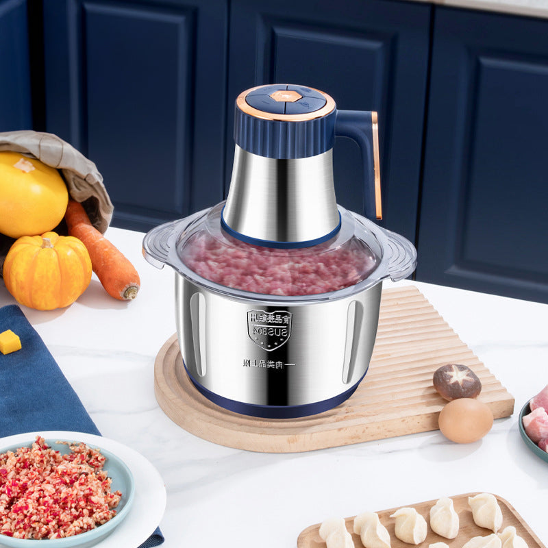 Electric Meat Grinders, 5L Food Processor, Stainless Steel Multifunctional Vegetable Slicer, Kitchen Chopper & Mixer