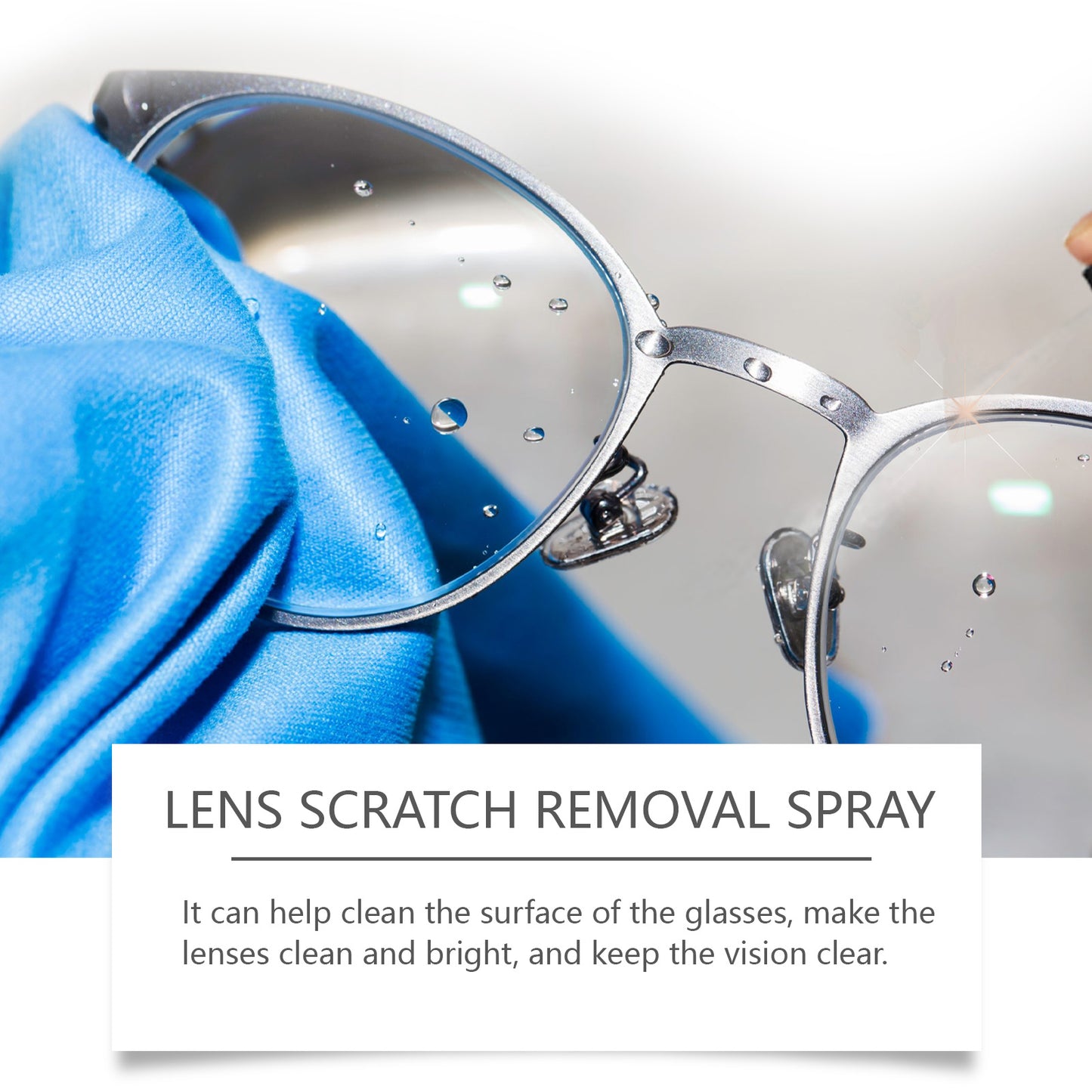 Lens Scratch Remover, Repair Scuff Scratches Refurbished Eye Lens Glass Blur Curing Agent