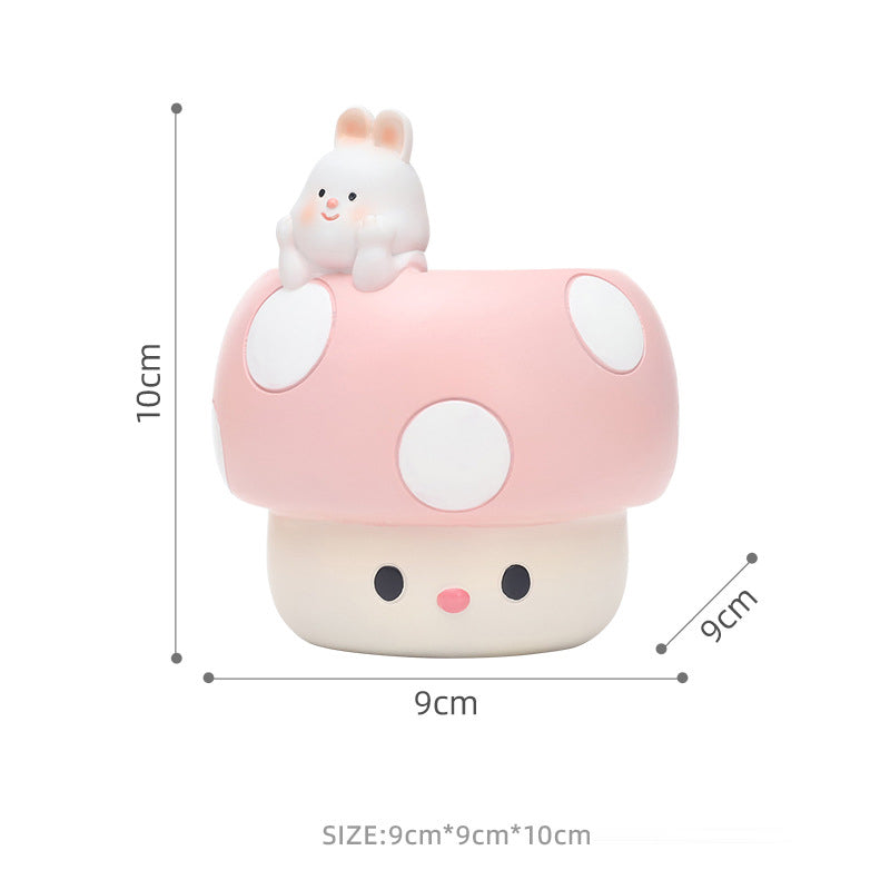 Horticultural Cartoon Creative Fun Mushroom Resin Flower Pot Container Desktop Landscape Potted Flower Utensils