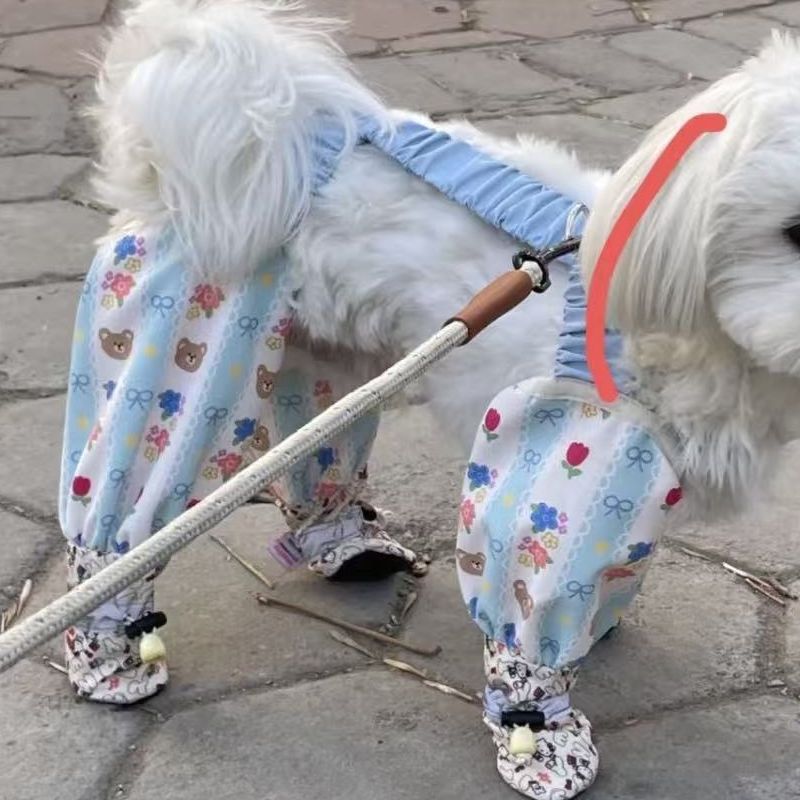 Pet Stroller, Dustproof Pants, Summer Jumpsuit, Leg - Protective Shoes/Trousers, Small Pet Wear